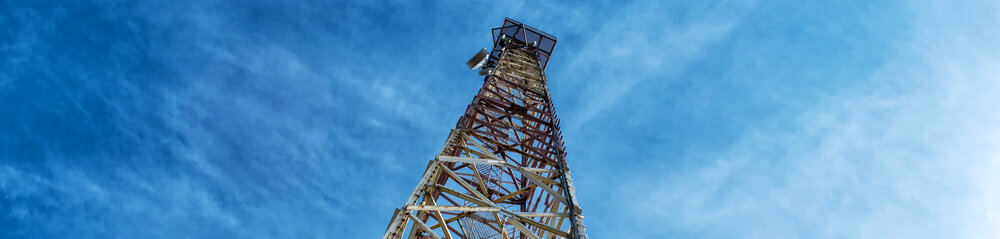 Mobile communication tower Metal tower for mobile communications.