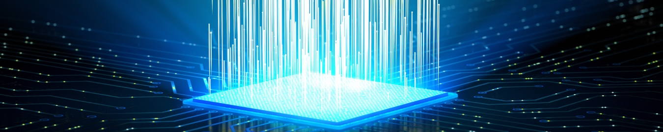 Digital plaque Beams of light shoot upwards from a digital plaque.